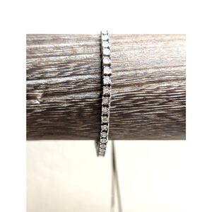 Diamond Tennis Bolo Bracelet in Sterling Silver